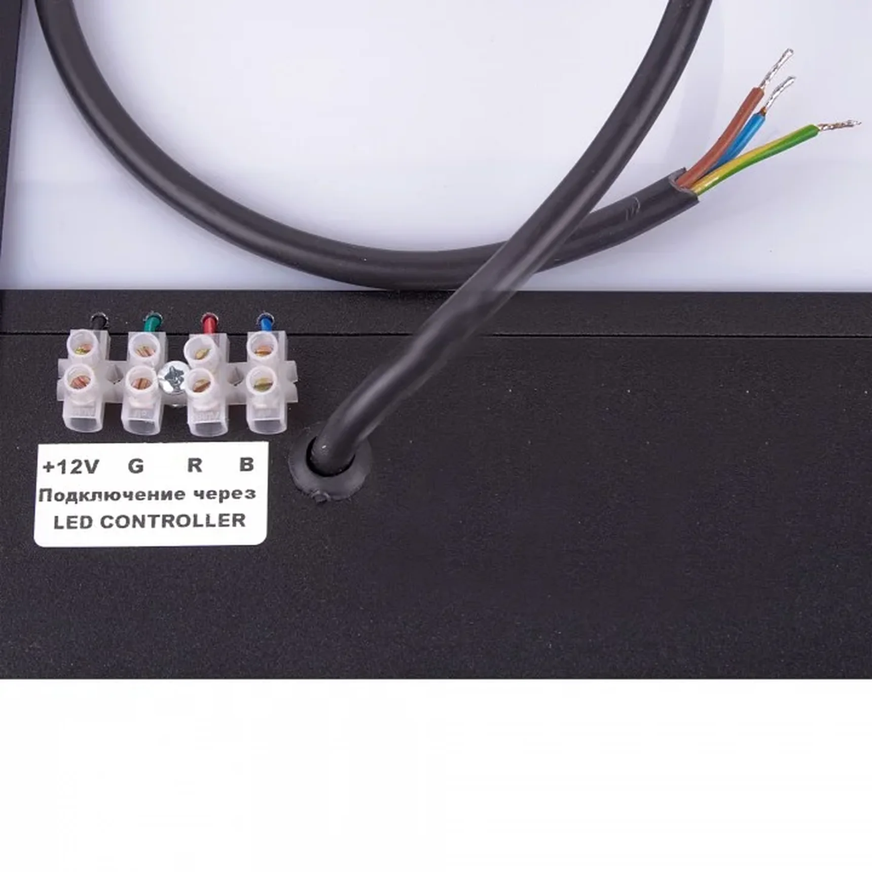 ULO-K16B 2x22W/4000K/L100 5W/RGB IP44 BLACK Светильник линейный светодиодный подвесной с фоновой подсветкой. Белый свет (4000К)
