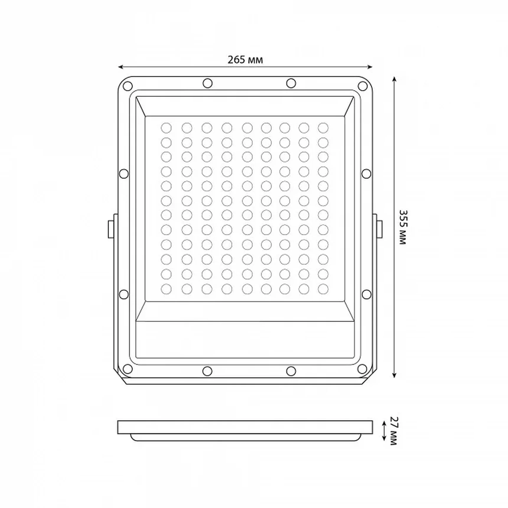 ULF-F51D-150W/6500K IP65 200-240V GREY Прожектор светодиодный. Дневной свет (6500K). Угол 90 градусов. Корпус серый