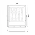ULF-F51D-200W/6500K IP65 200-240V GREY Прожектор светодиодный. Дневной свет (6500K). Угол 90 градусов. Корпус серый