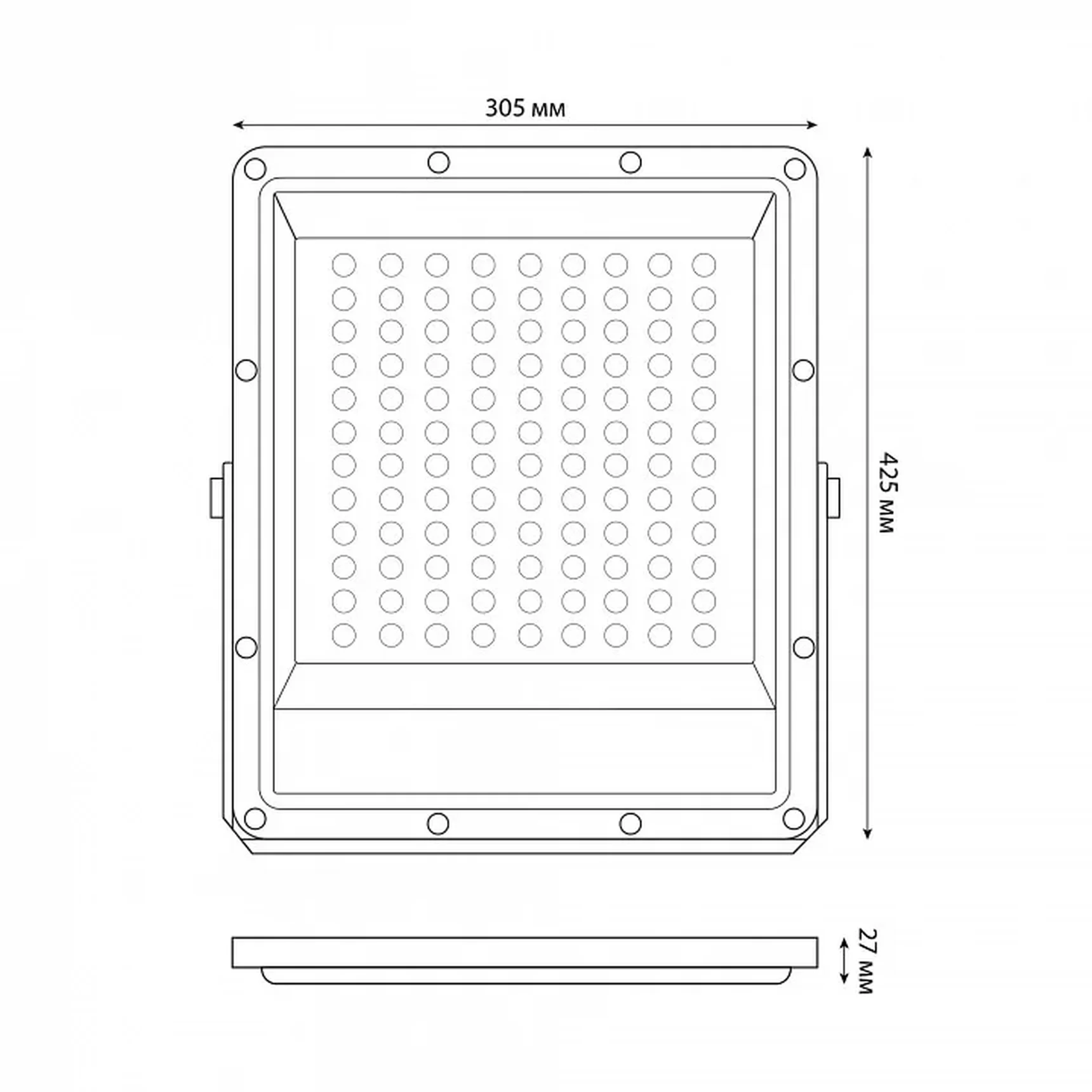ULF-F51D-200W/6500K IP65 200-240V GREY Прожектор светодиодный. Дневной свет (6500K). Угол 90 градусов. Корпус серый