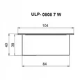 ULP-0808 7W/4000К IP40 GRILYATO OPAL WHITE Светильник светодиодный потолочный встраиваемый