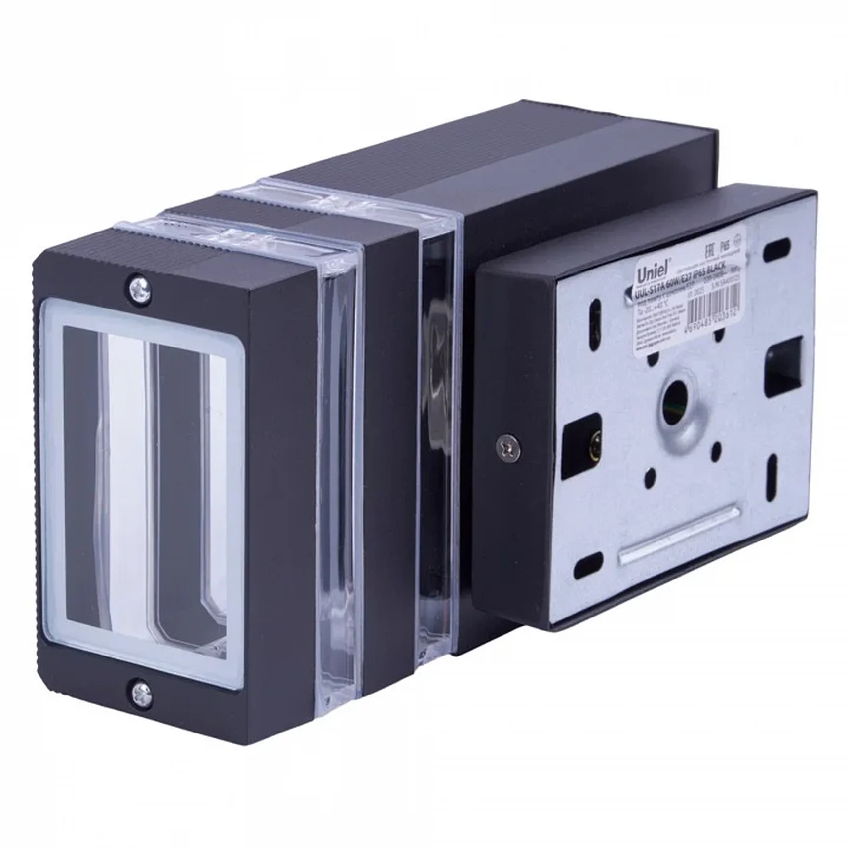 UUL-S17A 60W/E27 IP65 BLACK Светильник уличный, под лампу Е27. Архитектурный накладной. Корпус черный