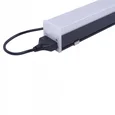ULO-N10A-20W/4000K/L60 IP40 BLACK Светильник линейный светодиодный подвесной. Прямой, 60см. Белый свет (4000K). 2000Лм. Алюминий