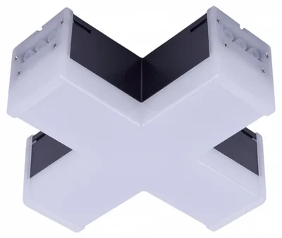 ULO-N11X-12W/4000K IP40 BLACK Светильник светодиодный X-образный. Белый свет (4000K). 1200Лм. Алюминий. Цвет черный