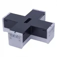 ULO-N11X-12W/6500K IP40 BLACK Светильник светодиодный X-образный. Белый свет (6500K). 2000Лм. Алюминий. Цвет черный