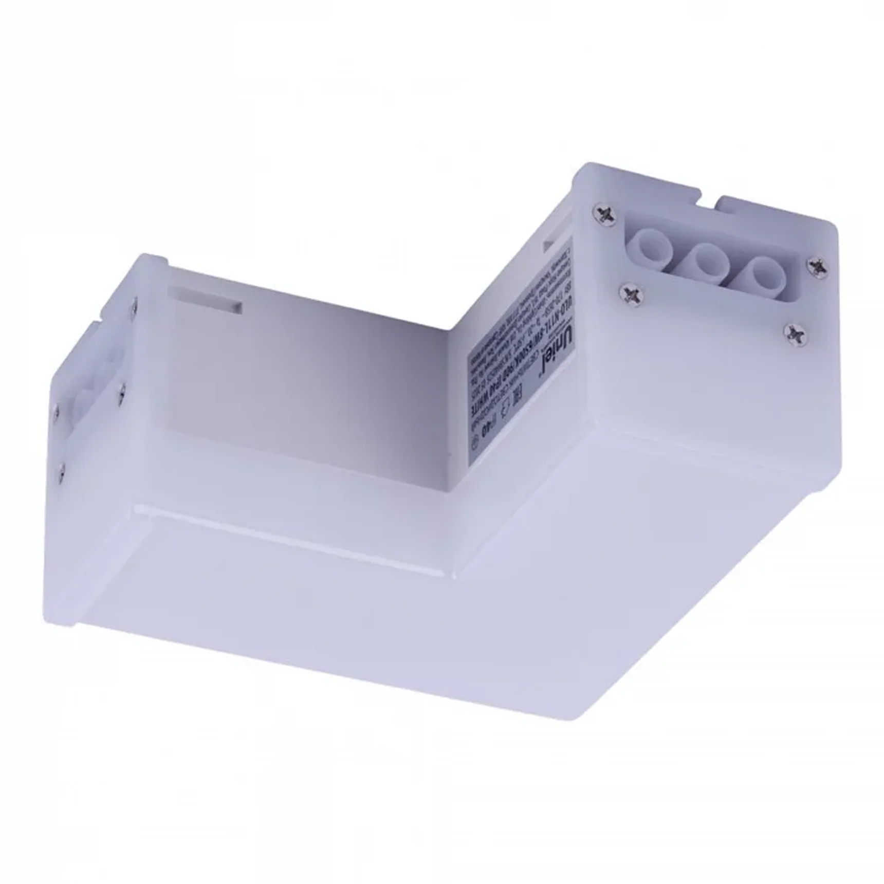 ULO-N11L-8W/6500K/90D IP40 WHITE Светильник светодиодный L-образный. Угол 90 градусов. Белый свет (4000K). 2000Лм. Алюминий