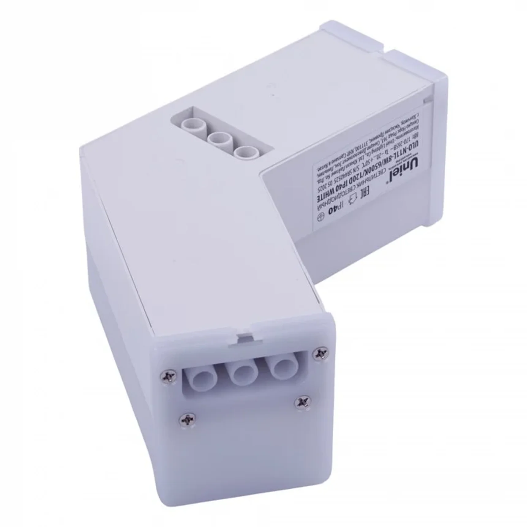 ULO-N11L-8W/6500K/120D IP40 WHITE Светильник светодиодный L-образный. Угол 120 градусов. Белый свет (6500K). 2000Лм. Алюминий
