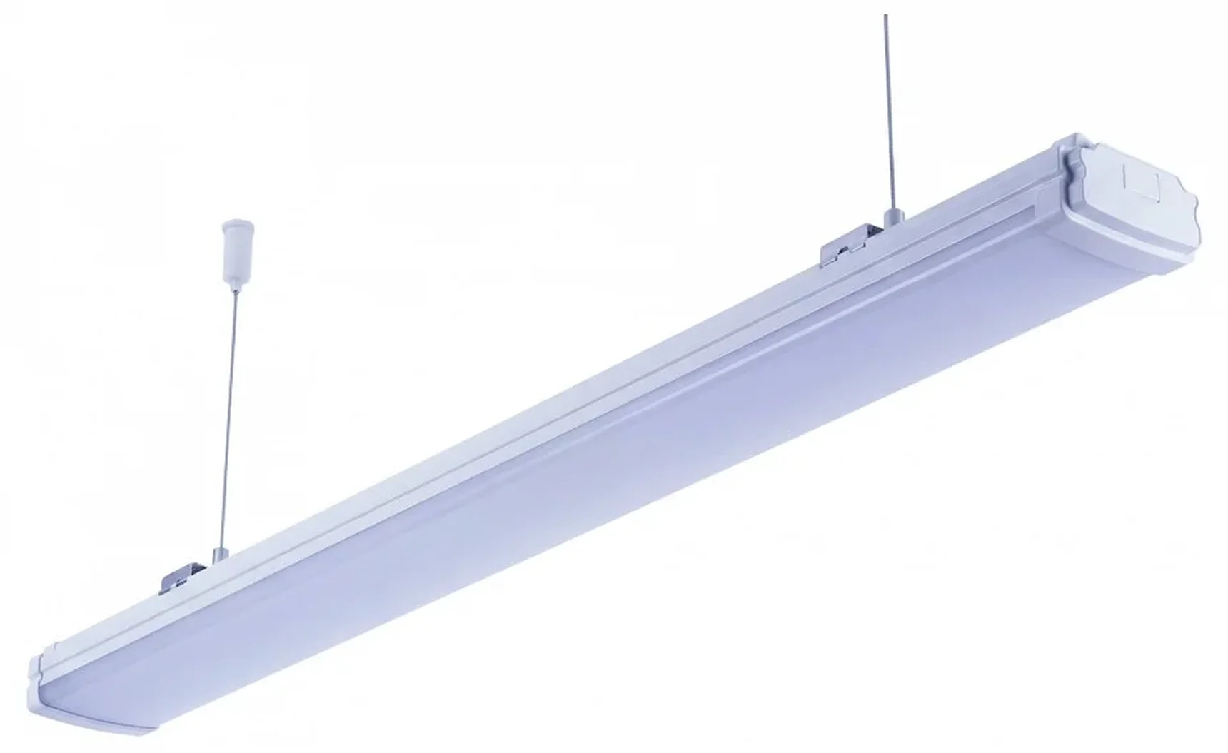 ULO-K21A 40W/5000K/L125/K IP65 WHITE Светильник линейный светодиодный подвесной. Белый свет (5000K). 4400Лм. 1250х84х44мм. Корпус белый