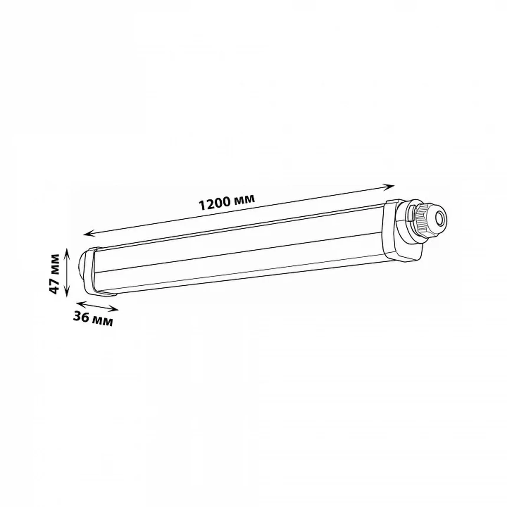 ULO-T20-36W/4000K/L120 IP65 GREY LINKABLE Светильник линейный светодиодный накладной/подвесной, соединяемый. Белый свет (4000K). 4320 Л