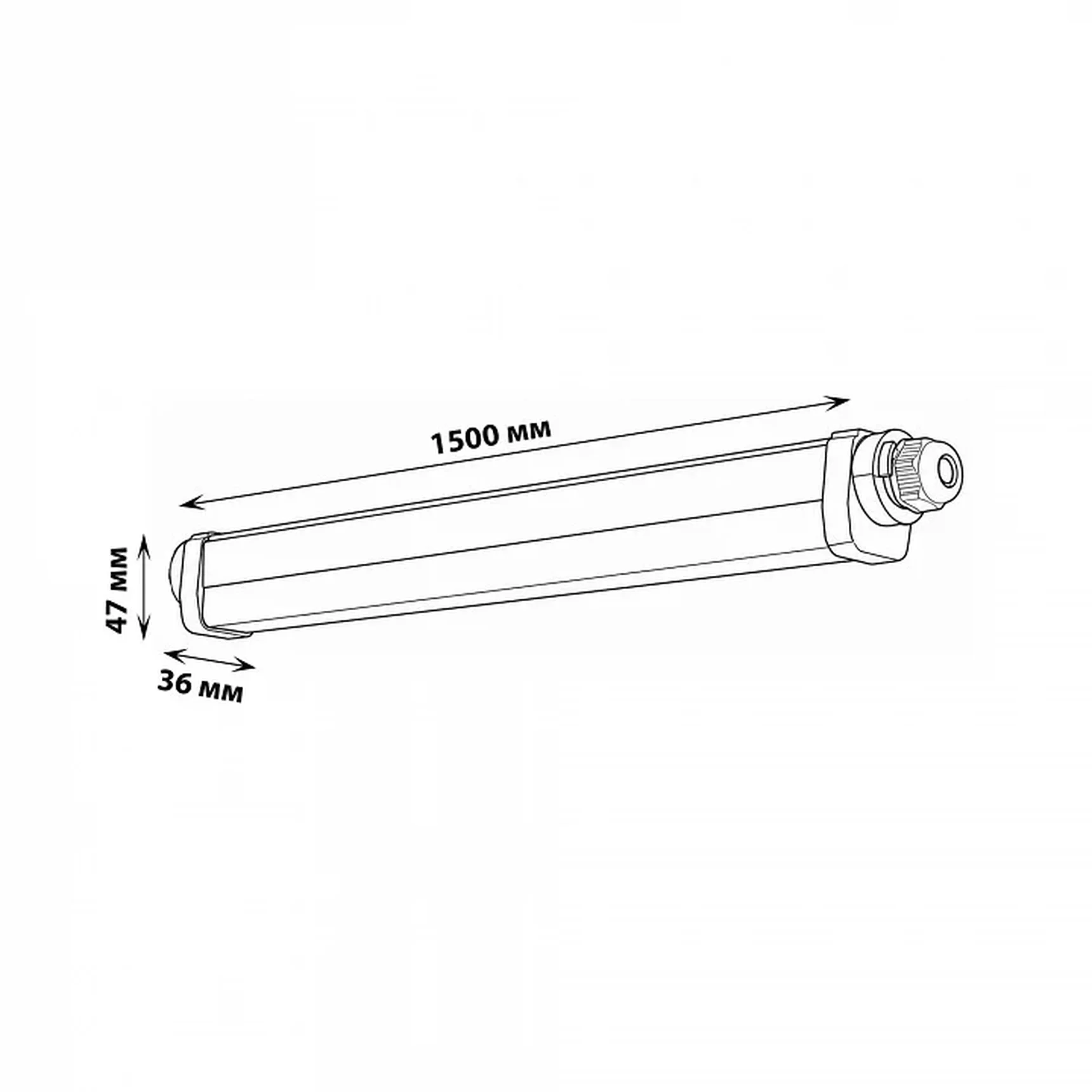 ULO-T20-50W/6500K/L150 IP65 GREY LINKABLE Светильник линейный светодиодный накладной/подвесной, соединяемый. Дневной свет (6500K). 6000