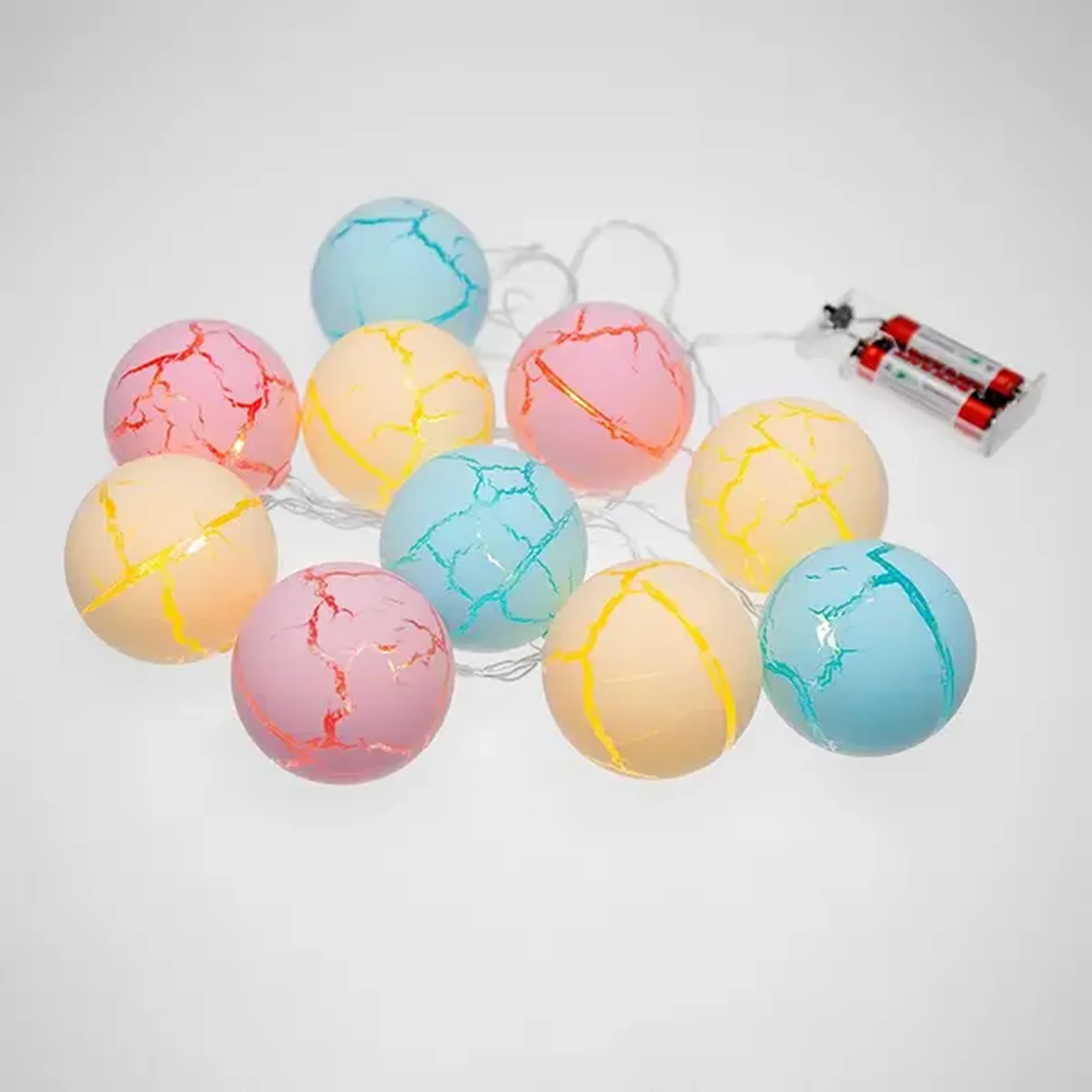 Гирлянда светодиодная Карамельки 1.5 м, прозрачный ПВХ, 10 LED, теплый белый, питание 2 х АА (батарейки не в комплекте)