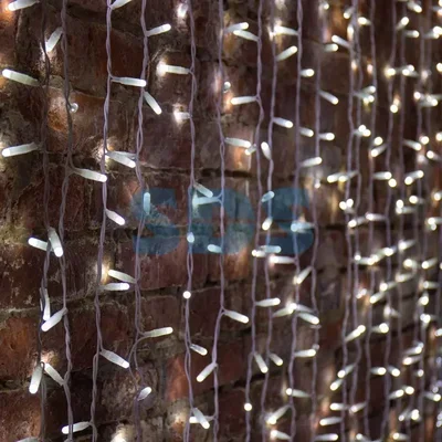 Гирлянда Светодиодный Дождь 2х1,5м, постоянное свечение, белый провод, 230 В, диоды БЕЛЫЕ, 360 LED