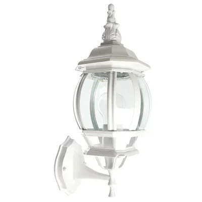 Светильник садово-парковый, 100W 230V E27 белый, 8101/PL8101 (на стену вверх)