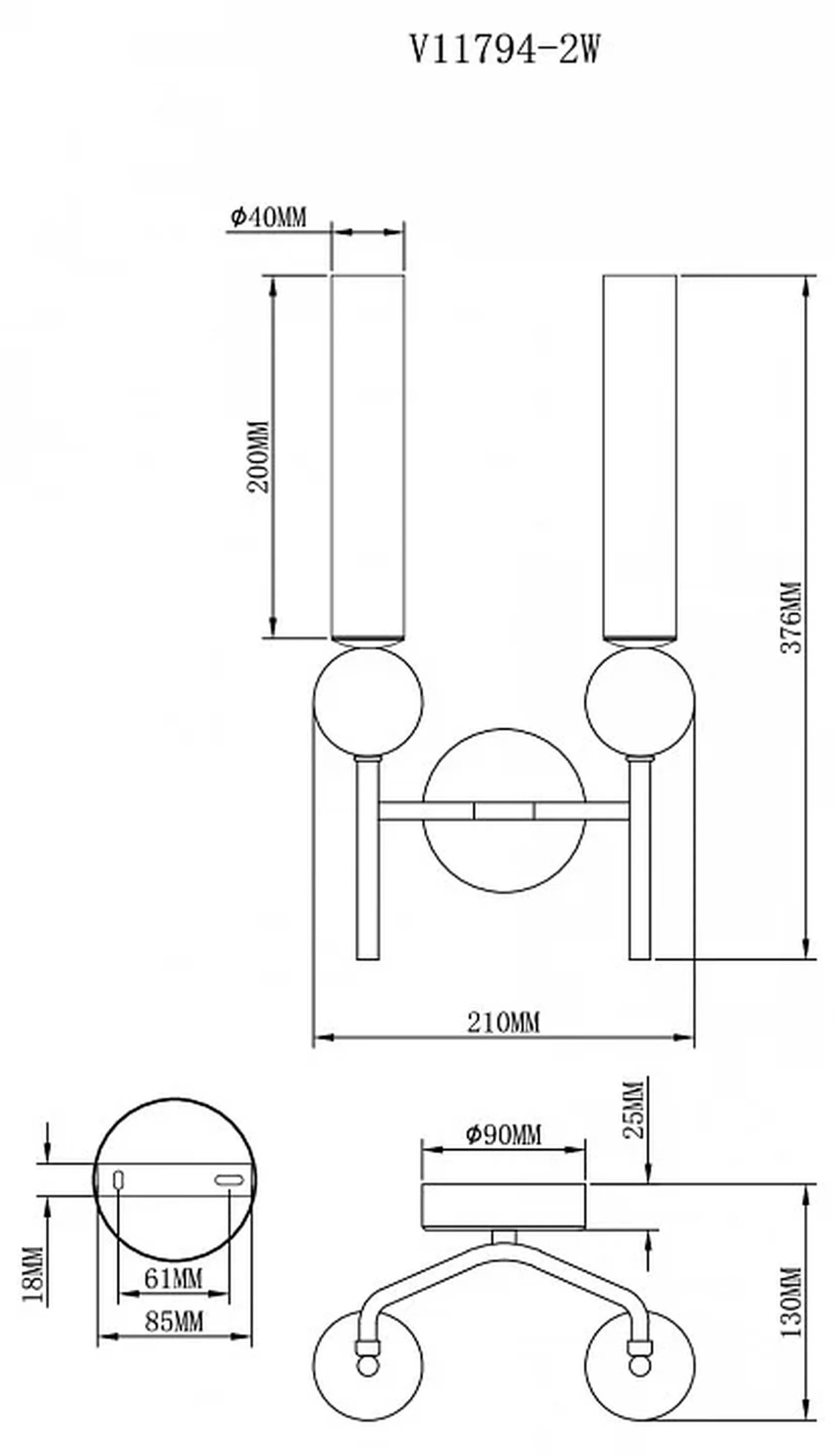Бра Moderli Illis V11794-2W