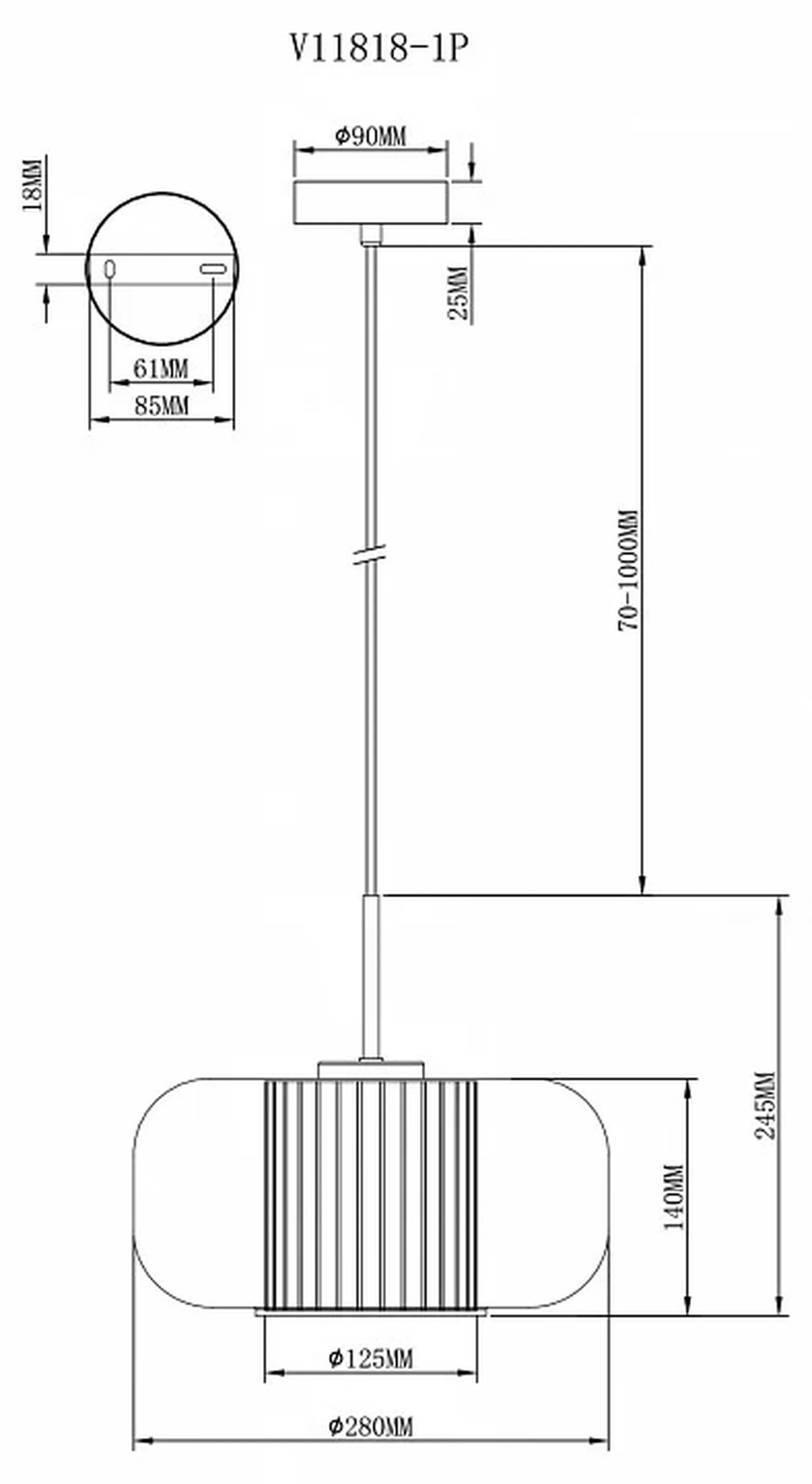 Светильник подвесной Moderli V11818-1P Ember