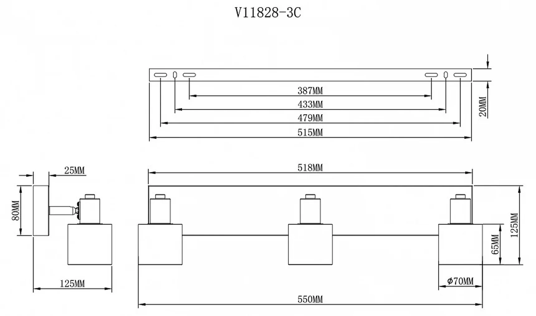 Спот Moderli V11828-3C Malet