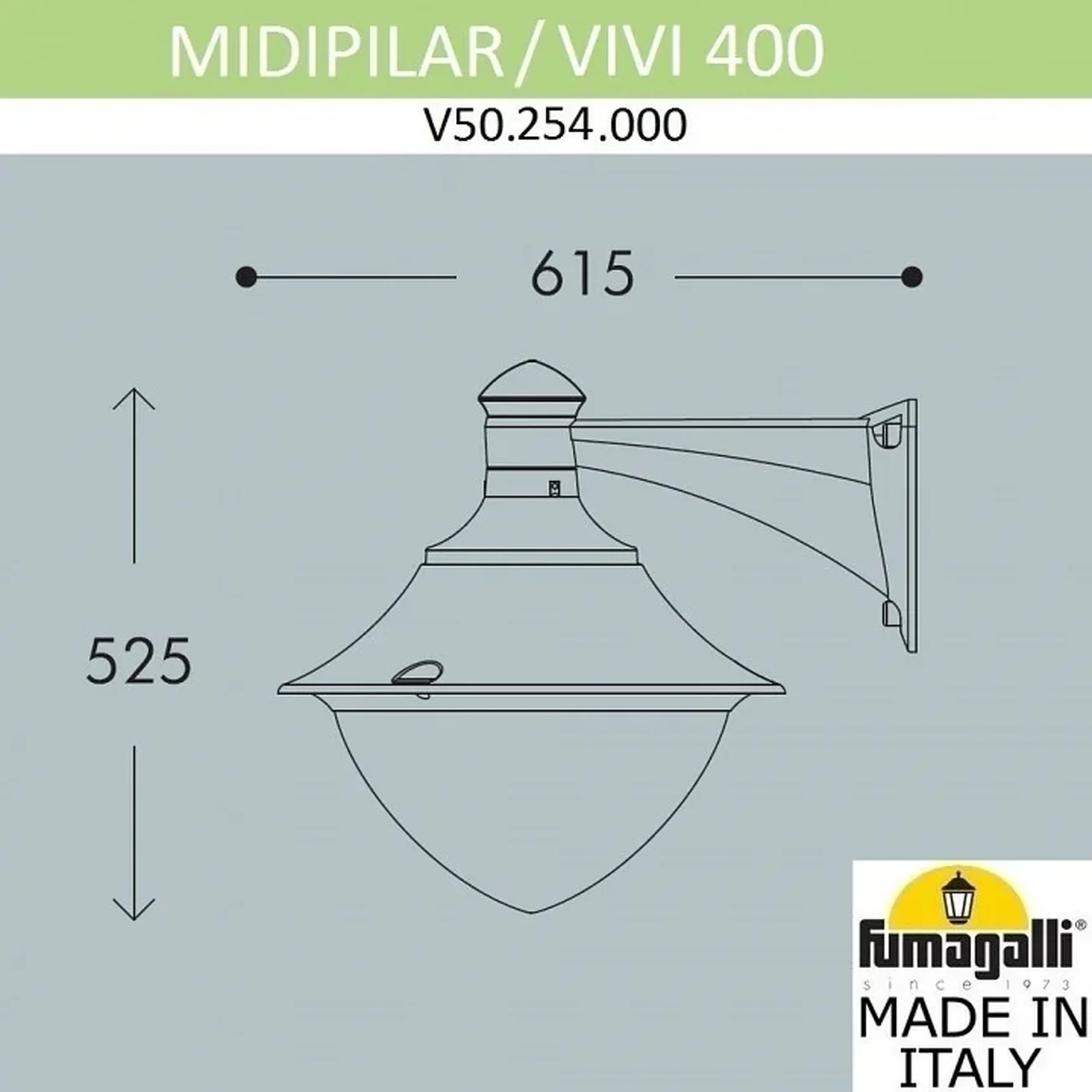Светильник уличный настенный FUMAGALLI MIDIPILAR/VIVI V50.254.000.AXH27 черный