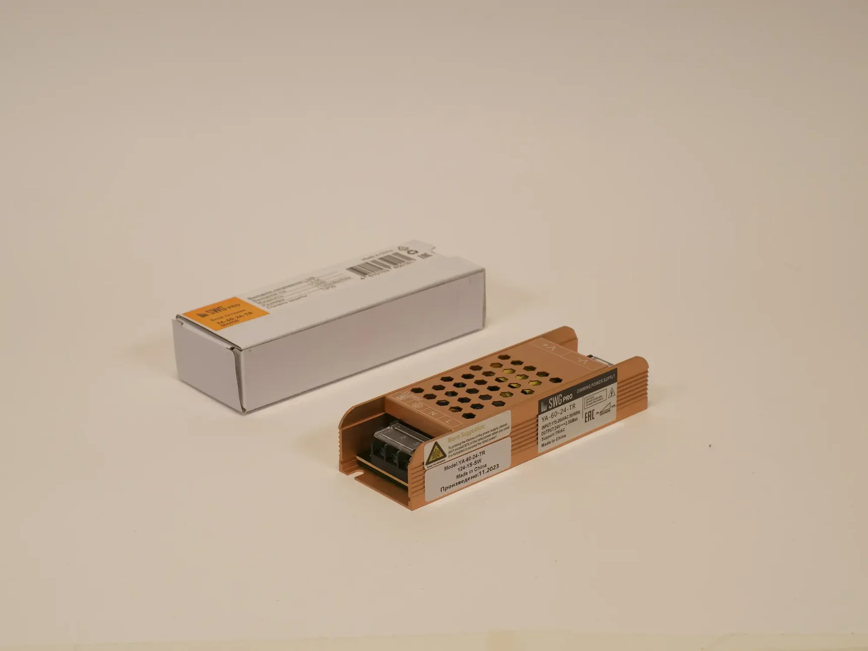 Блок питания для светодиодной ленты, с диммированием TRIAC 60Вт, 24В, YA-60-24-TR