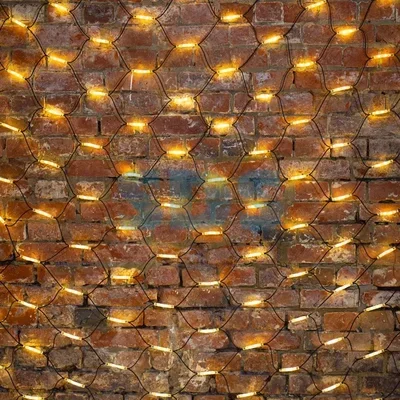Гирлянда Сеть 2x3м, черный КАУЧУК, 432 LED ТЕПЛЫЙ БЕЛЫЙ