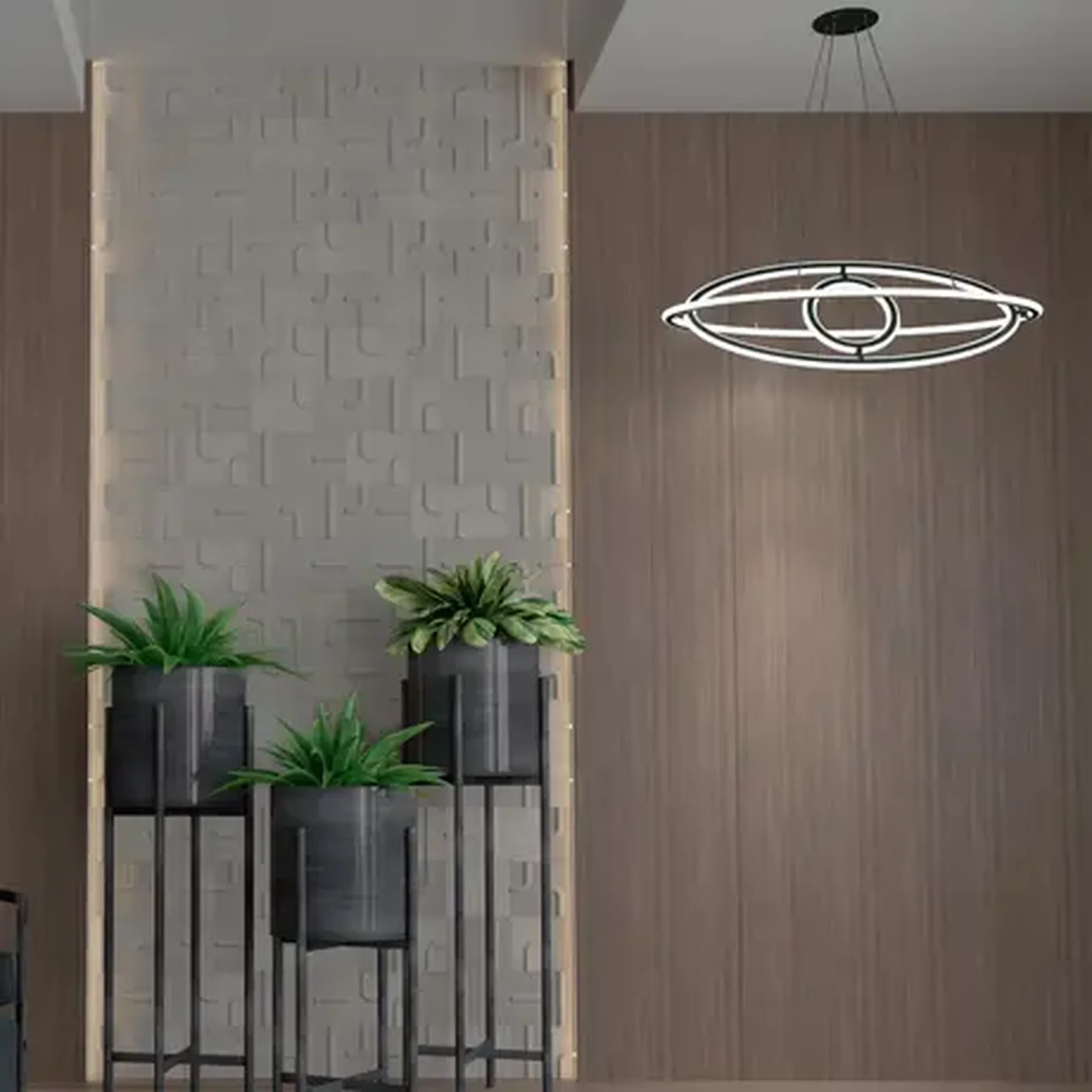 359181 OVER NT23 163 черный Светильник подвесной диммируемый, в комплекте пульт ДУ IP20 LED 4000К 127W 220V ONDO