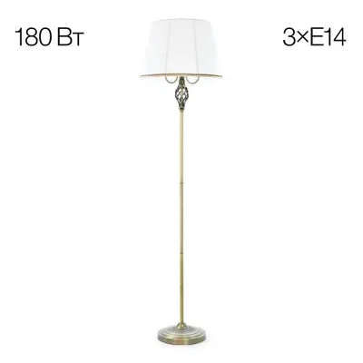 Citilux Вена CL402930 Торшер бронза с белым абажуром