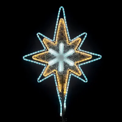 Светодиодная Макушка «Феерия» 100 см, Микс Белого и Тепло-Белого с Снежинкой, 220В