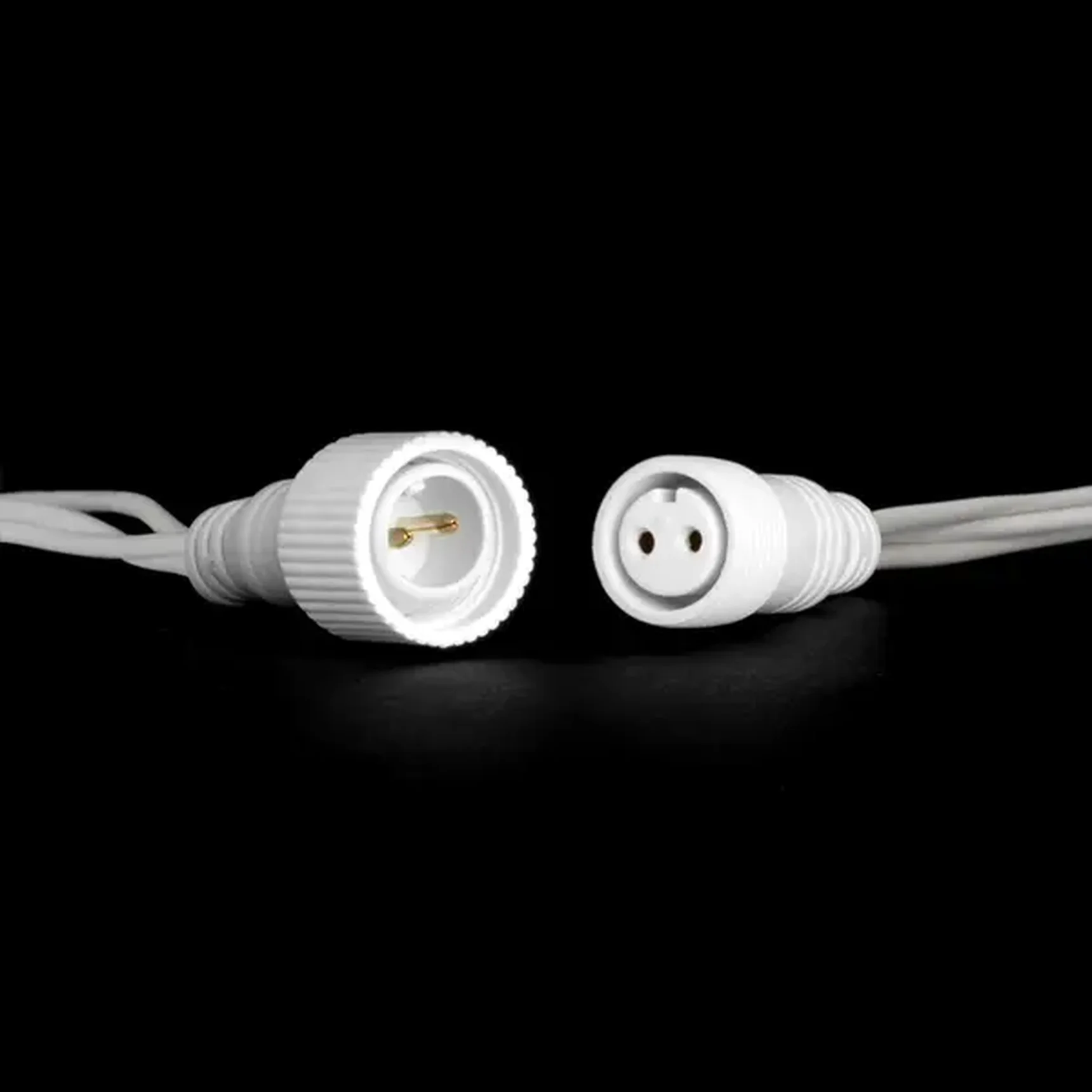 Гирлянда Нить 10м Белая с Мерцанием Белого Диода 220В, 75 LED, Провод Белый Каучук, IP65