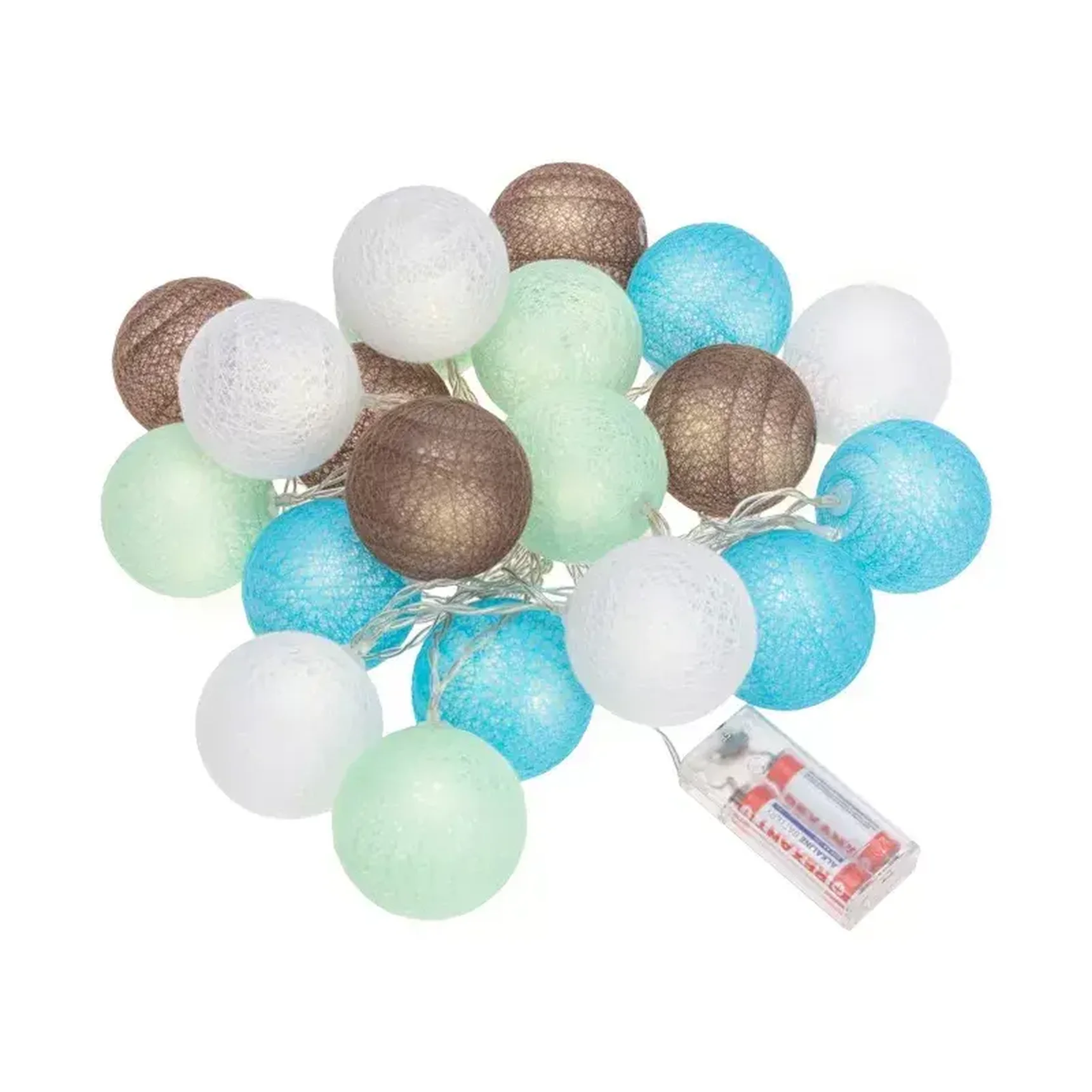 Тайские фонарики Северное сияние 3,5 м, прозрачный ПВХ, 20 LED, теплый белый