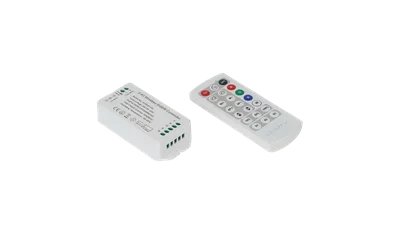 Контроллер RGBW, 2.4G с пультом, 21 кноп., DC12/24V, <16A(MAX), SW-RGBW-2.4G-16A