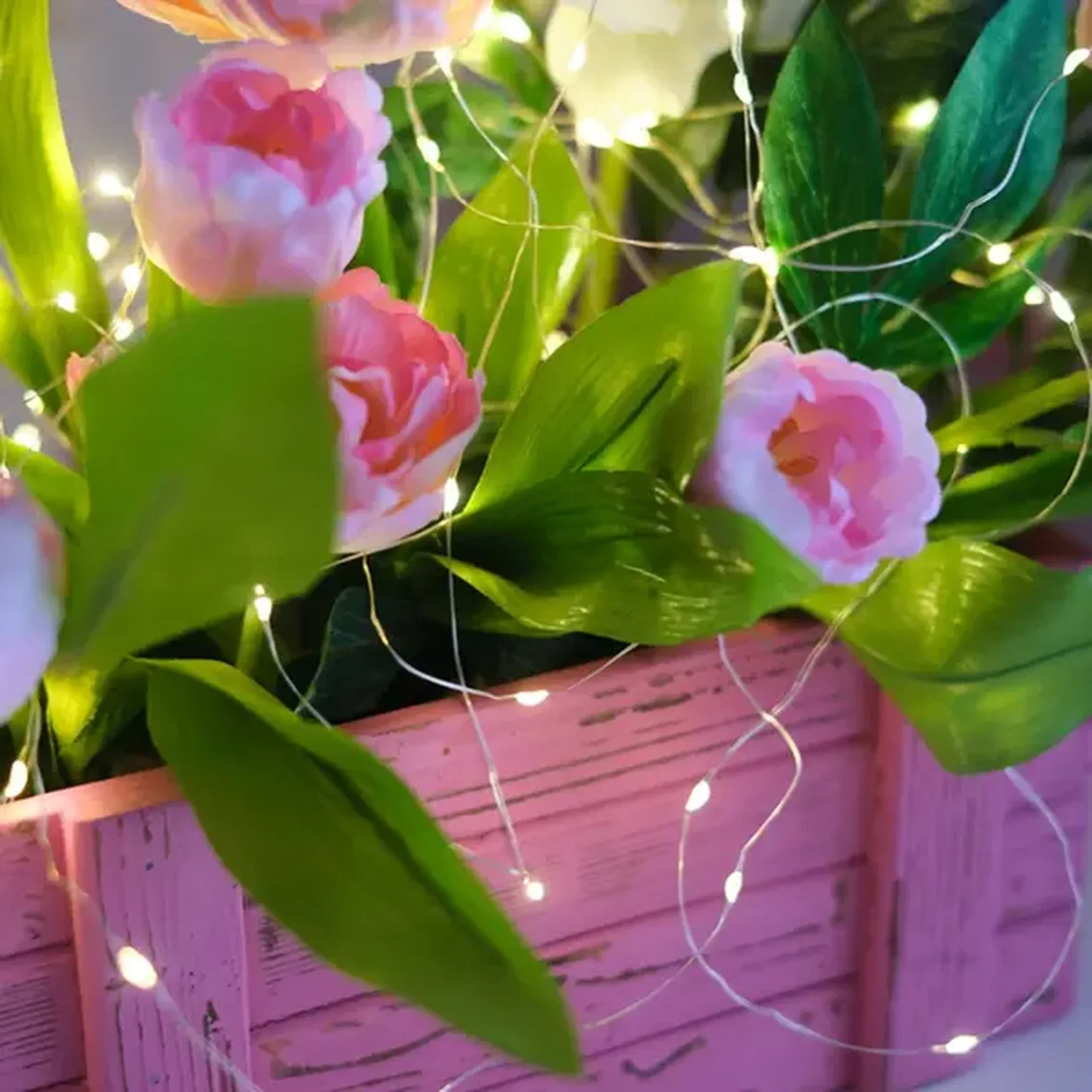 Гирлянда Роса 10 м, 100 LED, USB, теплое белое свечение NEON-NIGHT