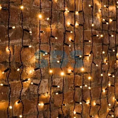 Гирлянда светодиодная «Дождь» 2x0,8 м, черный провод, 230 В, диоды ТЕПЛЫЙ БЕЛЫЙ