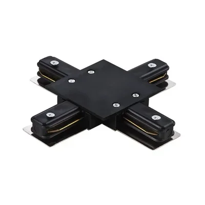 Коннектор для встраиваемого шинопровода Х- образный G-1-TXT-I-IP20-B 1-фазный черный