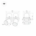 Светильник LTD-PULL-S110x210-2x10W Warm3000 (WH, 24 deg, 230V) (Arlight, IP20 Металл, 5 лет)