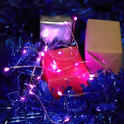 Светодиодная гирлянда Feron CL570 линейная Роса, статичная 2м + 0.5м розовый