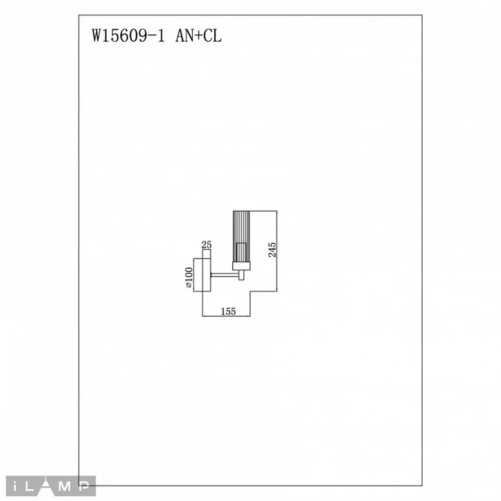 Светильник настенный iLamp Evolution W15609-1 AN+CL
