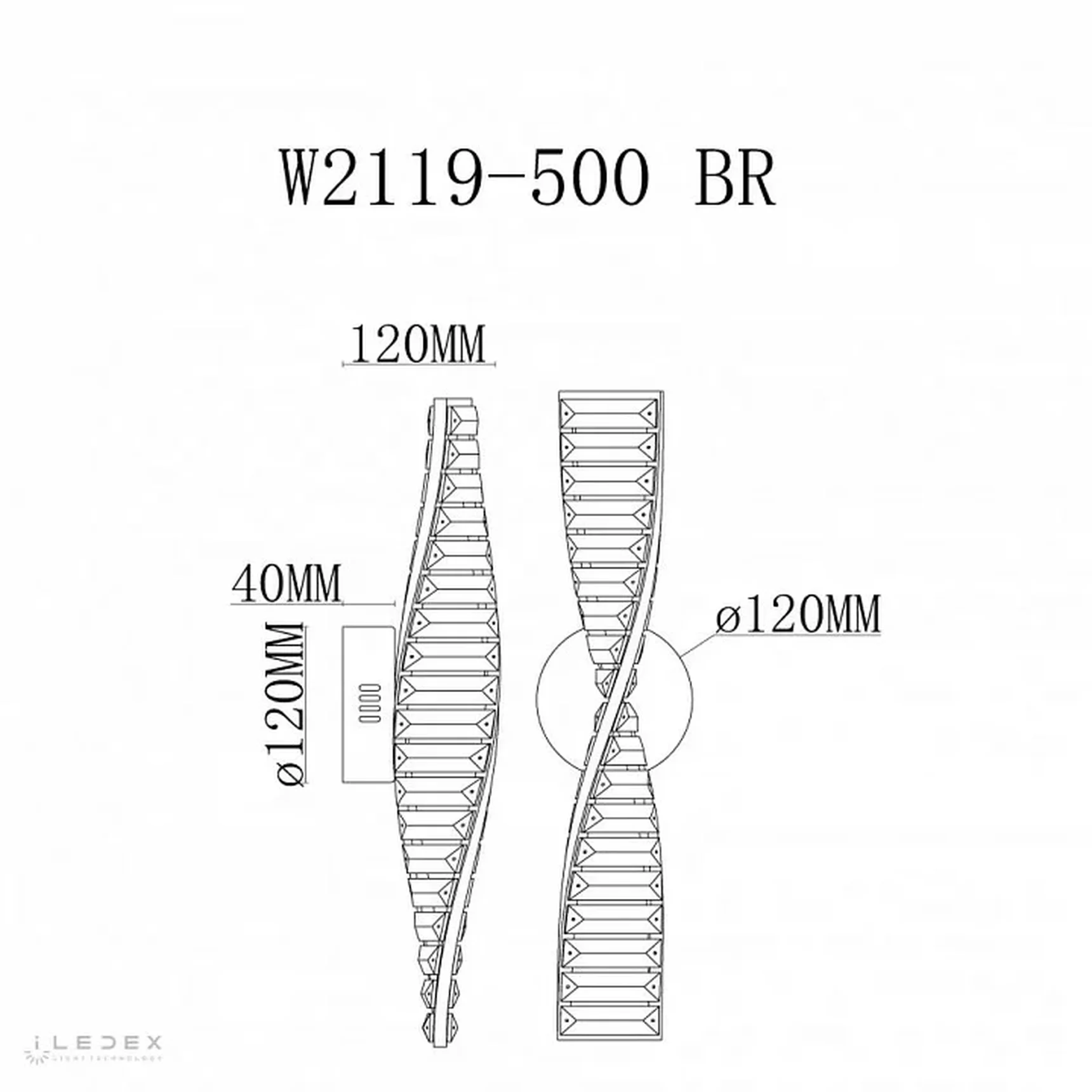 Светильник настенный iLedex Woodstock W2119-500 BR