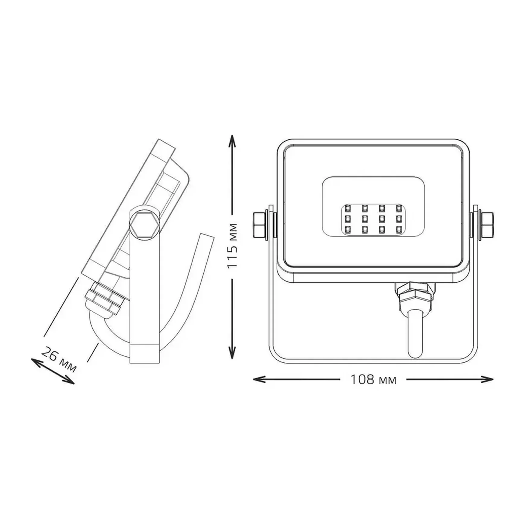 Прожектор светодиодный Gauss Qplus 10W 6500К 690511310