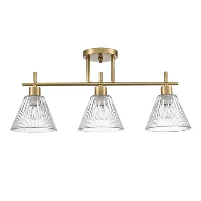 8188/3C COMFI LN25 латунь/прозрачный, металл/стекло Потолочный светильник E14 3*40W 220V VIVIAN