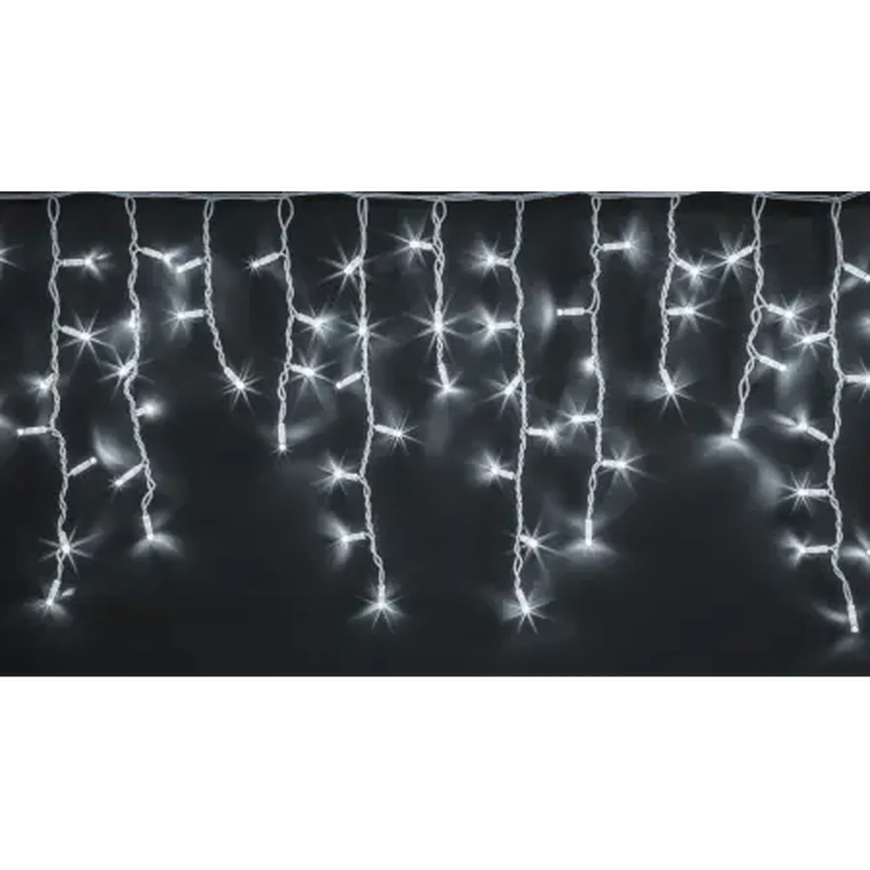 Светодиодная гирлянда «бахрома» NGF-I01-100CW-8-3.5m-230-WH-IP65
