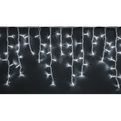Светодиодная гирлянда «бахрома» NGF-I01-100CW-8-3.5m-230-WH-IP65