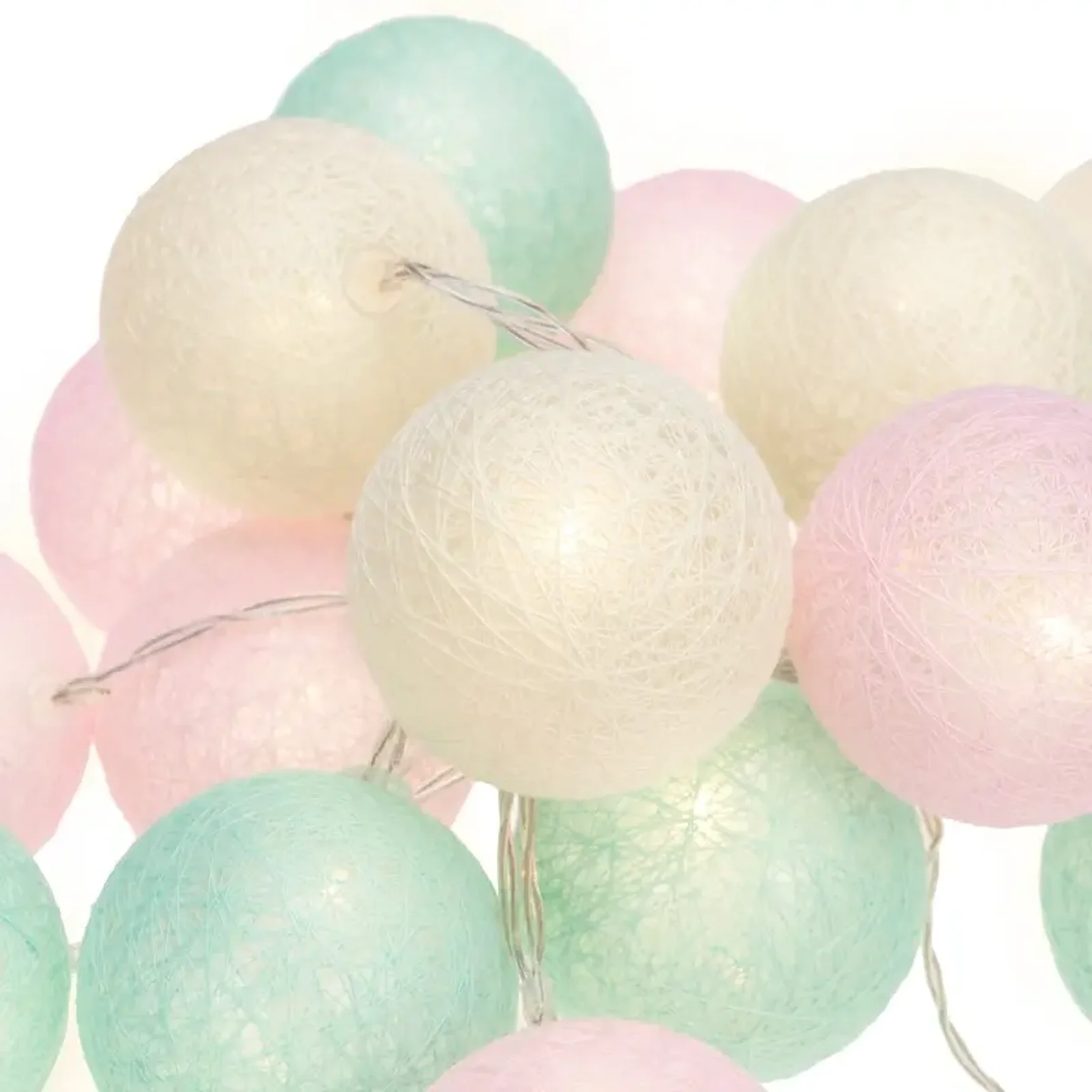 Тайские фонарики Перламутр 3.5 м, 20 LED, прозрачный ПВХ, цвет свечения теплый белый NEON-NIGHT