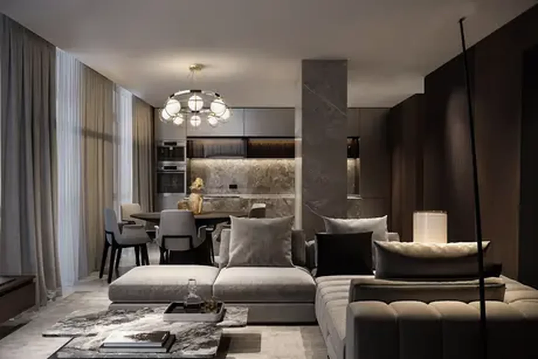 Подвесной светильник Carcass G9х8, MOD312PL-08GCH