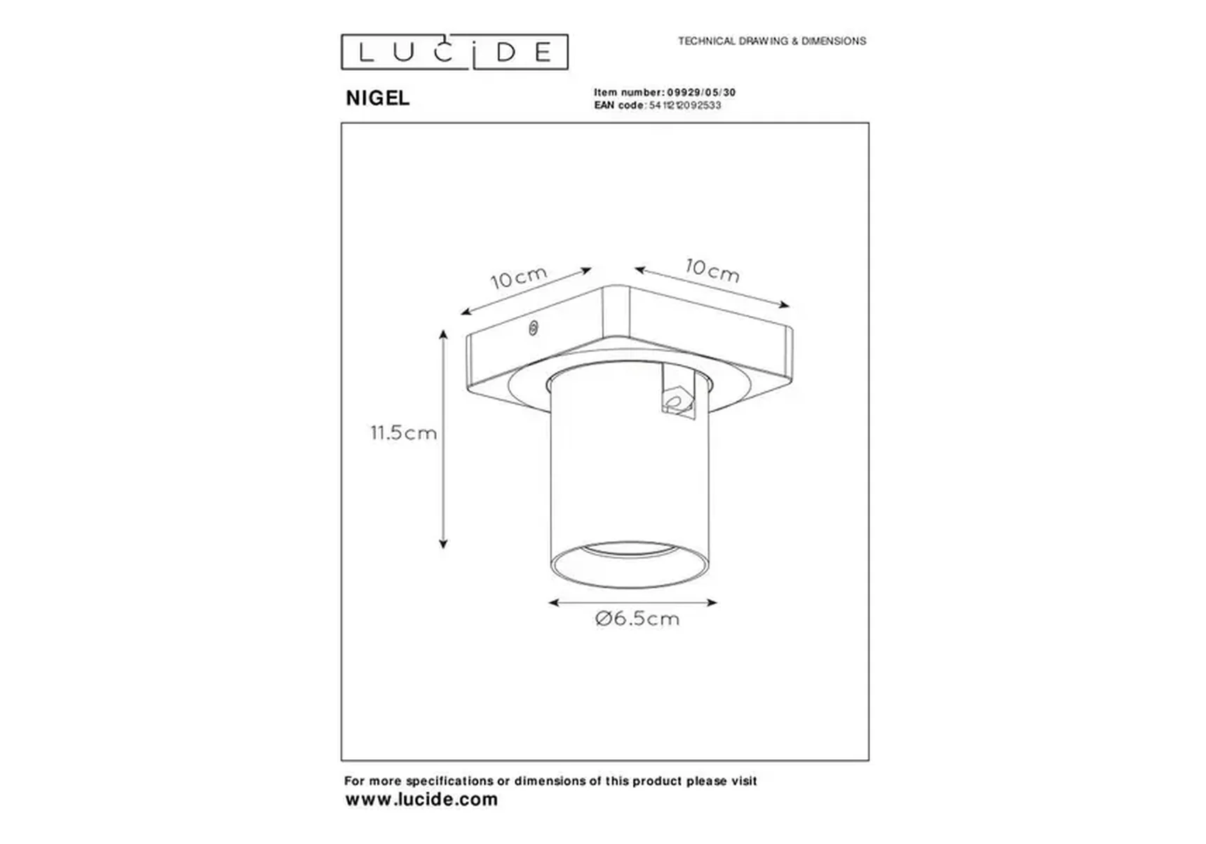Спот Lucide Nigel 09929/05/30