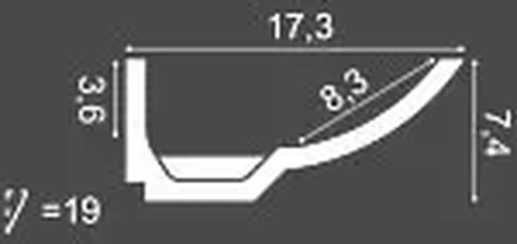Профиль для верхней подсветки C351 BOAT
