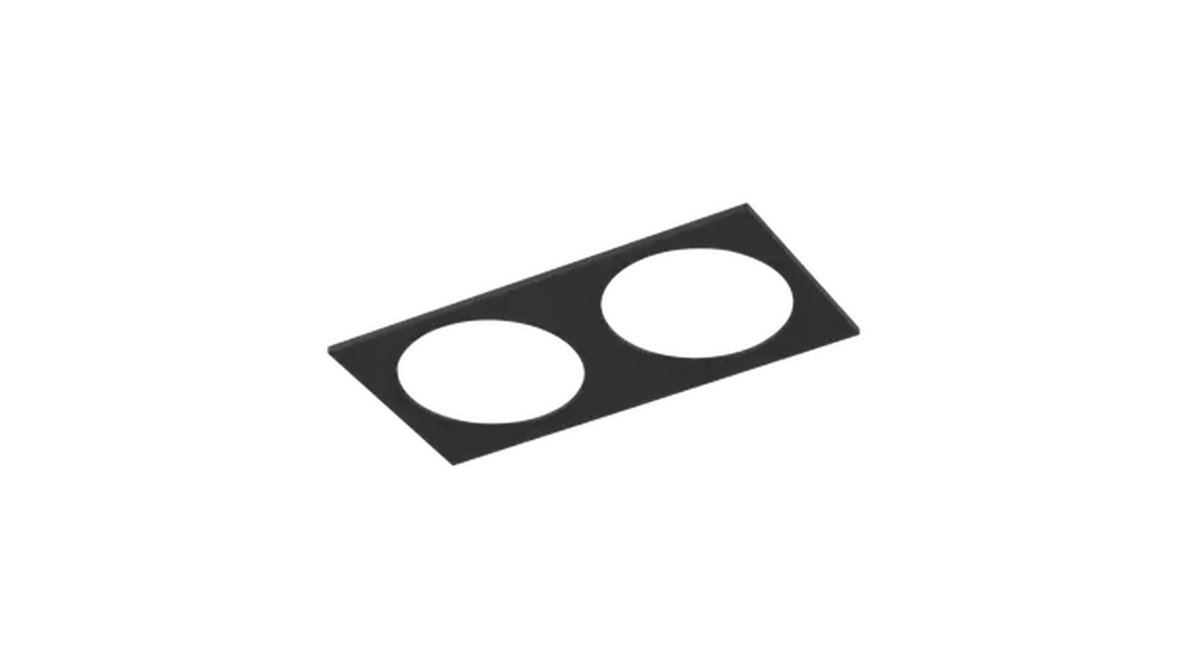 Рамка двойная для серии COMBO 1 квадратная, черная, COMBO-1S2-BL