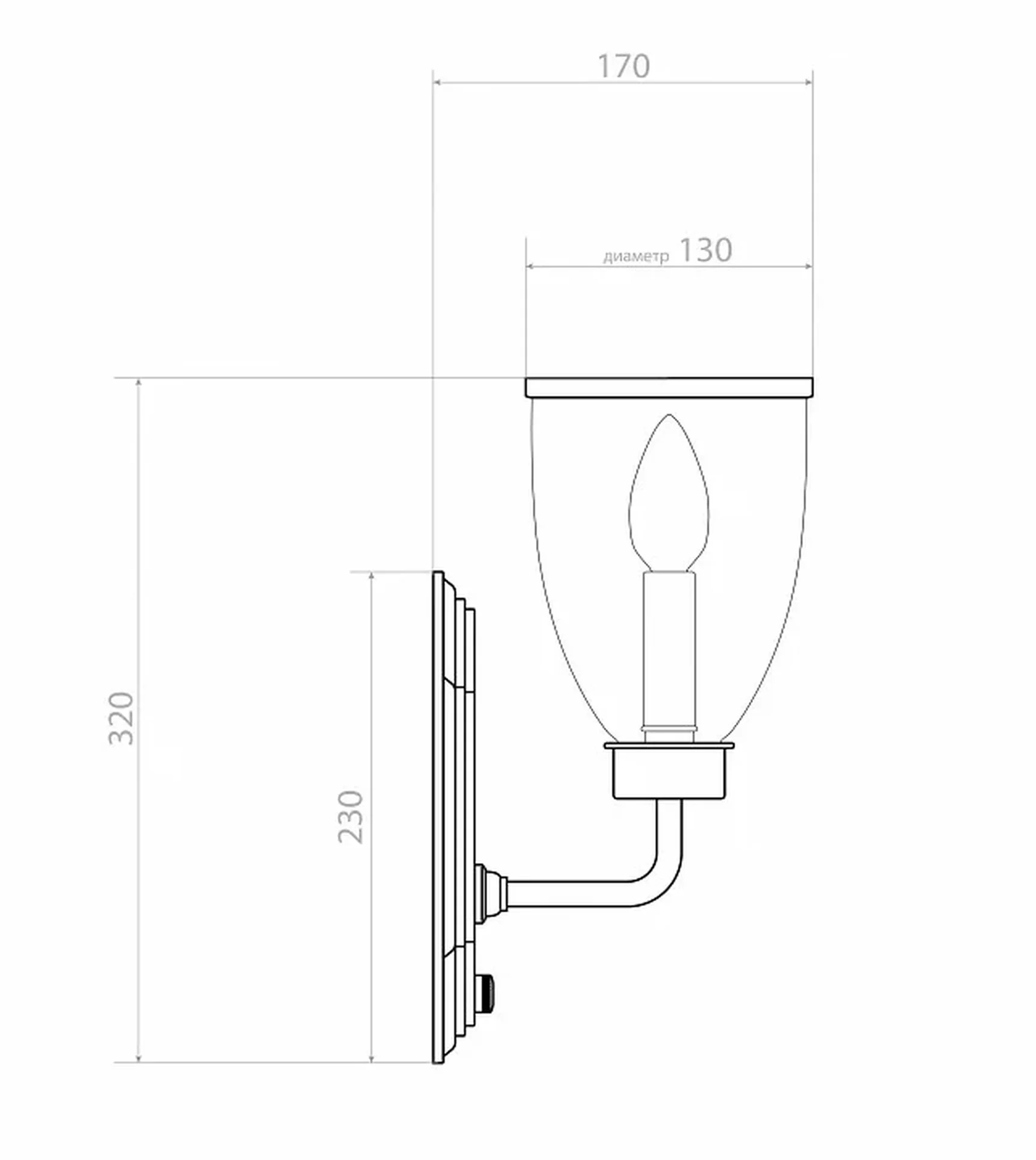Настенный светильник Covali WL-38007