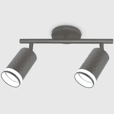 Спот на основании GWL-2GU10-M-IP20 Двойной Графит с боковым рассеивателем Кирпич