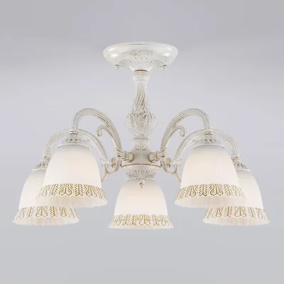 Потолочная люстра Eurosvet Campina 60107/5 белый с золотом