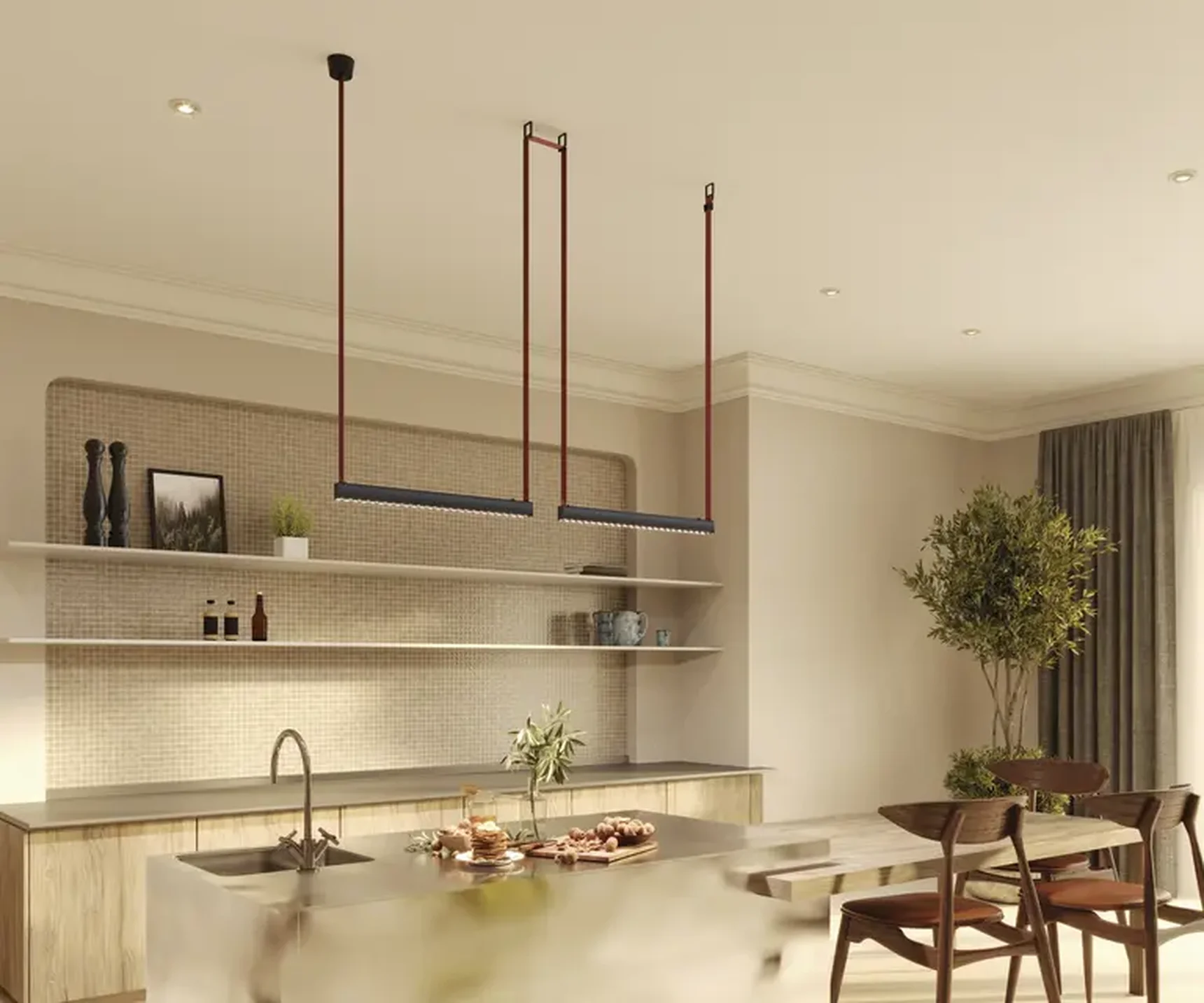 Подвесной светильник Points Parity 3000K 24Вт 40° белый, TR128B-24W3K-M-B