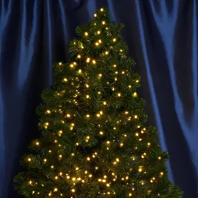 Светодиодная гирлянда Feron CL09 линейная 10м + 2м 230V 2700К, зеленый шнур